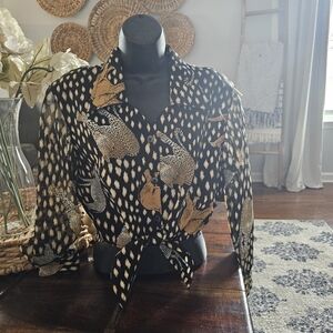 Vintage Mesmerize  Animal‎ Print Buttonup Medium